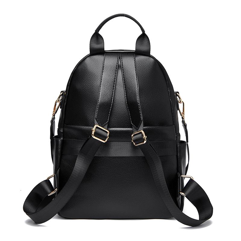Women's PU Backpack Durable Shoulder Bag Large Capacity Travel Backpack