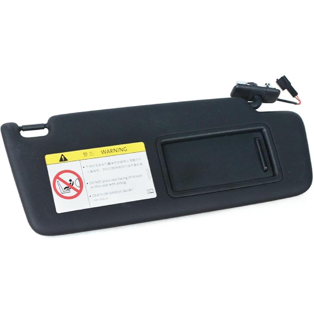 RQHEQLJV Black Sun Visor Compatible for VW Golf 7 MK7 GTI Superb3 Car Front SunVisor Panel with Makeup Mirror Black Sunshade(1pc Black Left)