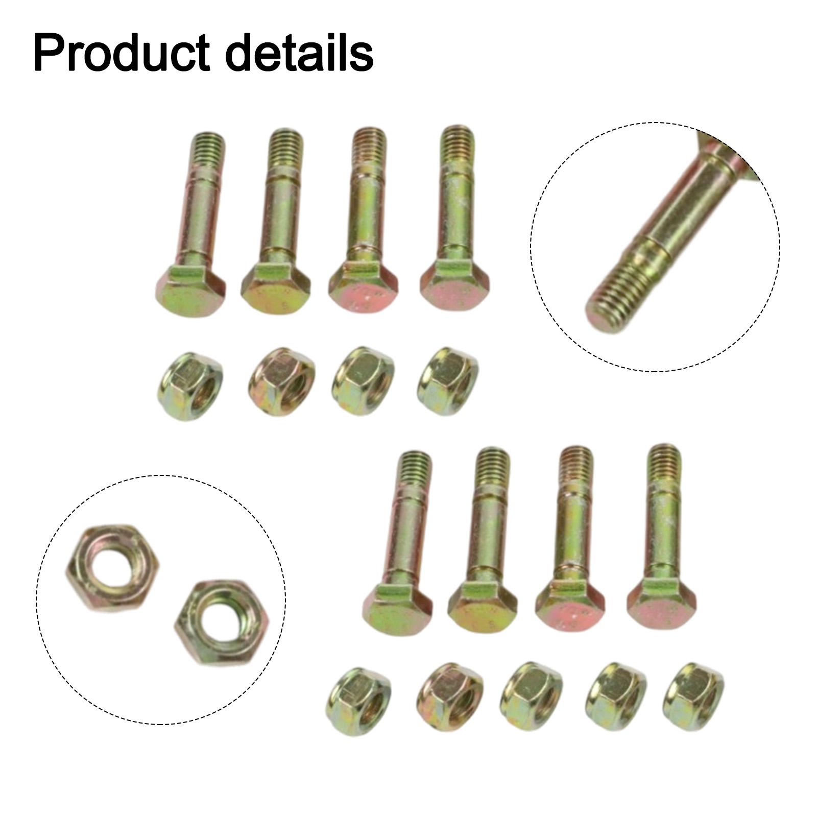 

Strong Shear Bolt and Nut Kit for High Stress Applications Pack of 8 Compatible with ST524 ST624 ST724 Machinery Models China Mainland