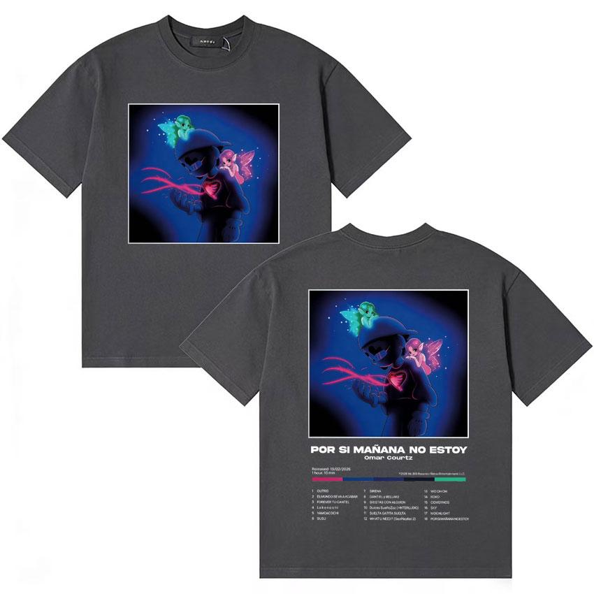 Singer Omar Courtz Por Si Unisexana No Estoy Poster Tshirt Unisex Women Hip Hop T Shirt Cotton Y2K Casual Short Sleeve Tshirts Unisex