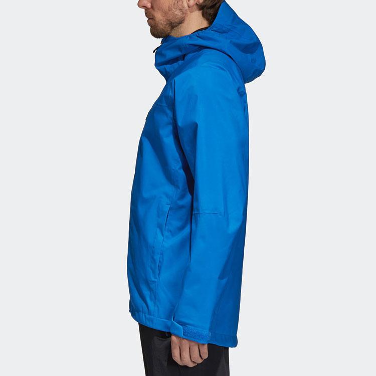 Adidas Logo Print Comfortable Casual Sports Long Sleeve Windbreaker Men Outerwear Blue CY1888