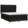 Maison Exclusive - Sommier à lattes de lit avec matelas Noir 140x200 cm Tissu