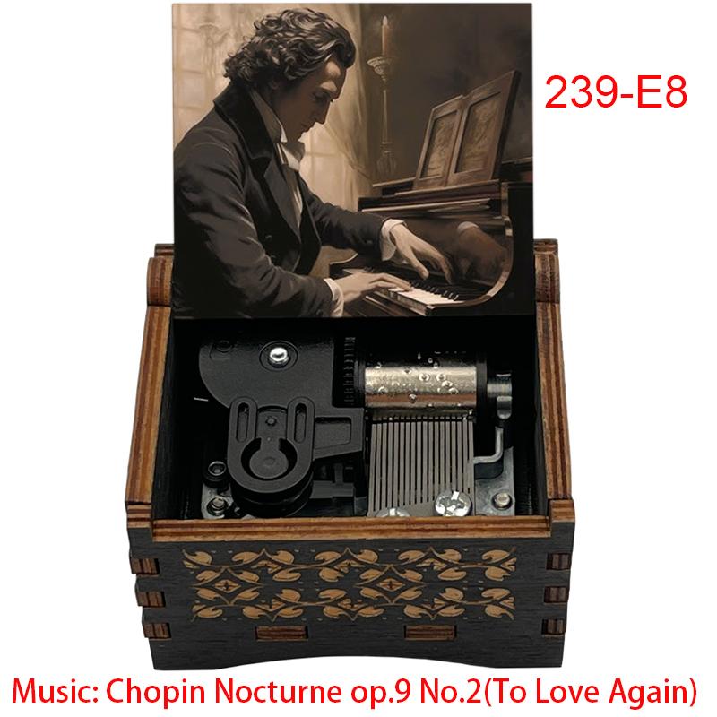 Vintage Chopin Nocturne Op. 9 No. 2 Music Box to Love Again Mechanical Movement Special Gift Valentine's Day & Birthday Gift