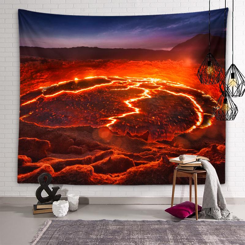 Volcanic Lava Eruption Landscape Wall Decor Tapestry Room Wall Art Personality Tapestry Living Room Bedroom Home Decor Tapestry