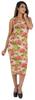 Bimba Printed Bodycon Midi Dress For Women Casual Sleeveless Viscose Jersey