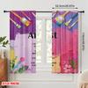 2pcs 2D Flat Printing Curtain I Am Artist Inspired Polyester Without Electricity Birthday Party Use for Home Decor