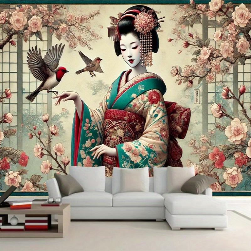 1 Japanese geisha background banner suitable for birthdays festivals parties multiple sizes to choose from