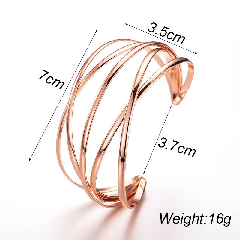 Punk Fashion Metal Cuff Bangles for Women Retro Personality  Exaggerated Hollow Out Geometric Bangles Party Jewelry Wholesale