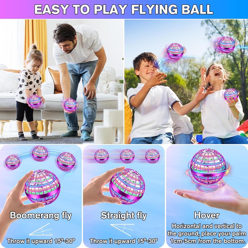 Flying Orb Ball,Cosmic Globe Flying Hover Ball Toy,Magic Floating Ball Galactic Fidget Spinner Boomerang Drone Gifts for 6 7 8 9 10 11 12+ Year Old