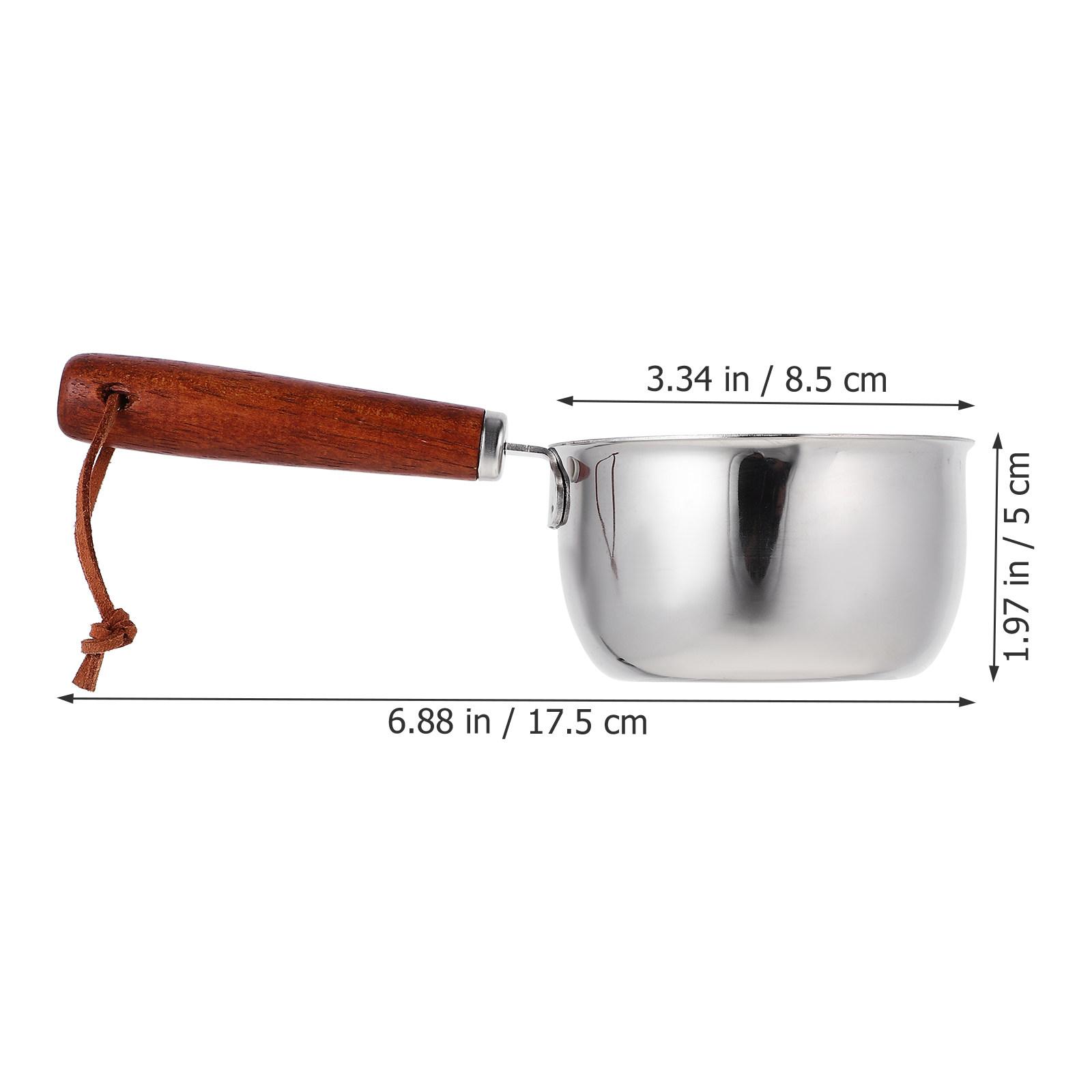 Stainless Steel Mini Sauce Pan Compact Cooking Pot for Oil Heating Soup Noodles Porridge Small Induction Compatible Kitchen