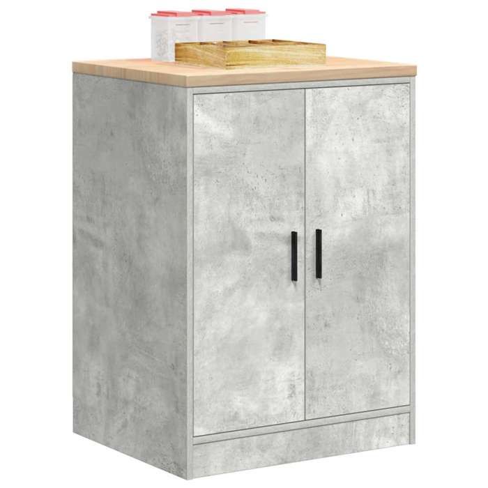 VidaXL Garage Storage Cabinet Concrete Grey 60x51x85 Cm Pine Wood, Cabinet, Tool Cabinet, Low Cabinet, Cabinet of 860574