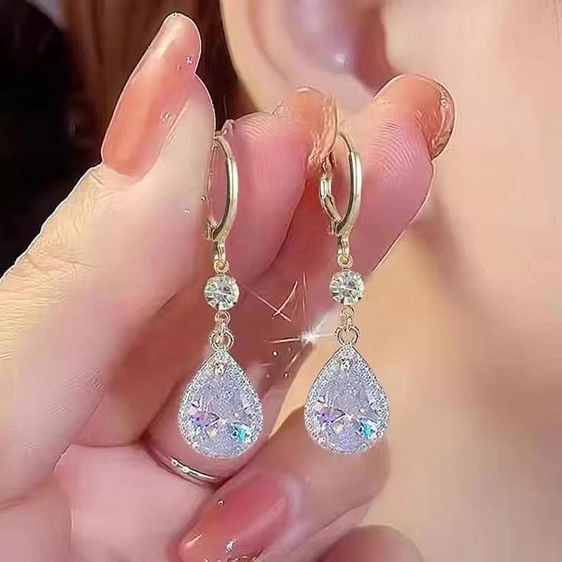 

Radiant Zircon Teardrop Earrings: 2022 Elegant Crystal Design