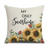 45*45Cm Zonnebloem Kussensloop Printserie Taillekussensloop Kussenhoes Wasbaar Bankbenodigdheden Kussenhoes Home Decor