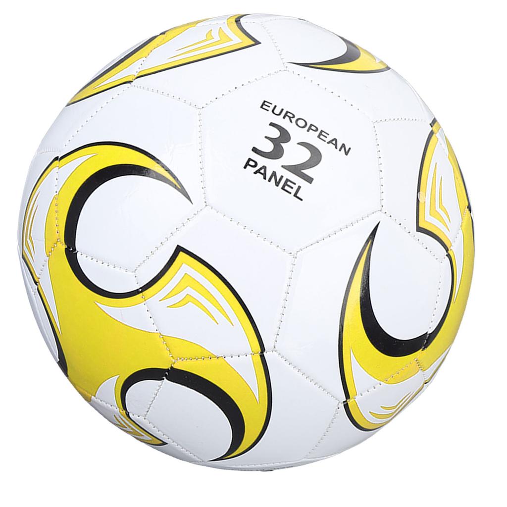 Size 5 Soccer Ball PVC for Competitions Training Exams Official Indoor Outdoor Play Yellow