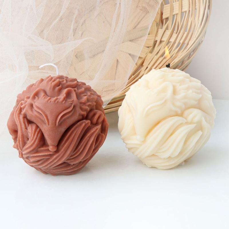 Silicone Candle Mold for Home Decorations Waxes Mold Nine Tail Fox Candle Making DIY Aromatherapy Candle Art Craft