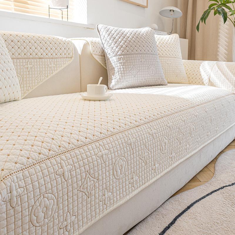 Winter Cotton Double-Sided Sofa Cushion Four Seasons Universal Non-Slip Fabric Cushion Simple Nordic Back Towel