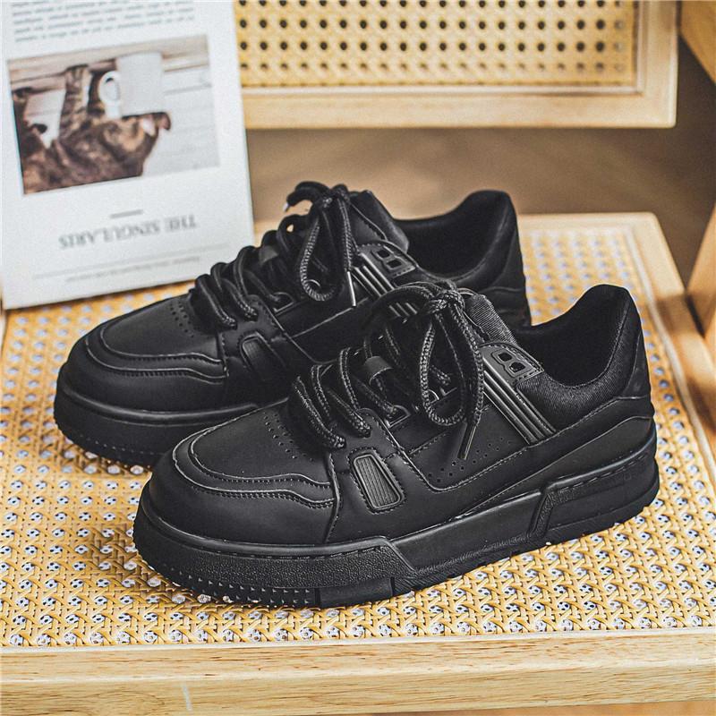 

Niche Guochao 2025 новые черные американские ретро-бордовые туфли на платформе повседневные спортивные туфли BX148-H 35 чёрный