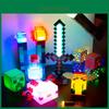Color Changing Minecraft Themed Night Light With Rechargeable Abs Torch Design For Kids