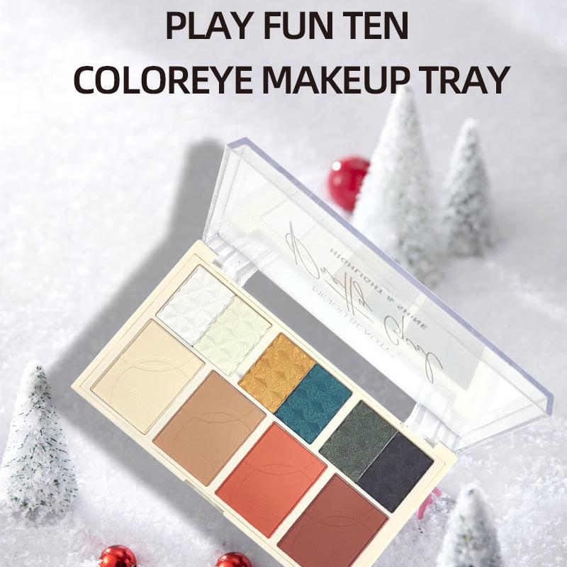 Misiou Beauty Holding The Makeup Face, Brighten The Thin Shadow, Dumb Eyebrow Powder, Blush Highlight Highlighting The Eye Shadow