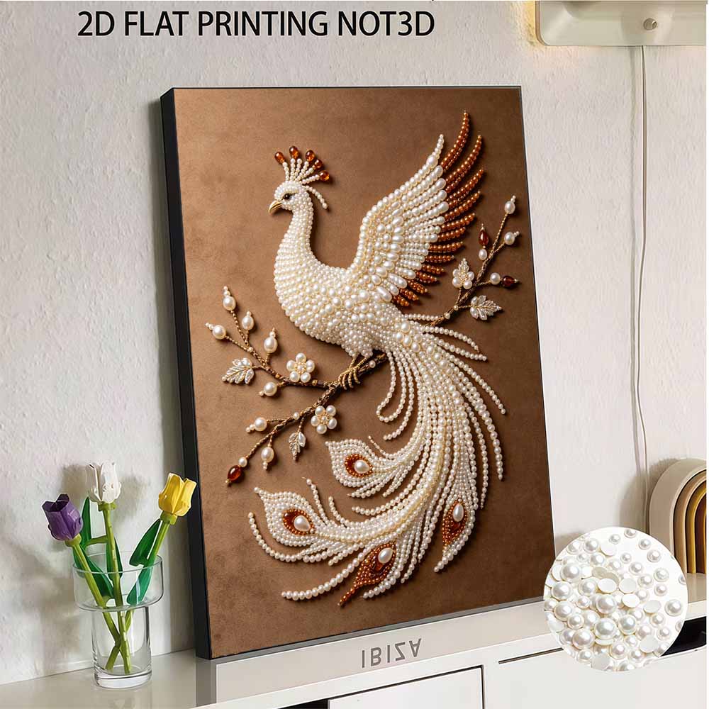 Kit Pittura Artistica con Perline per Adulti e Principianti Elegante Pavone Pittura Scintillante Artigianato Decorazione Murale per la Casa Regalo Fatto a Mano