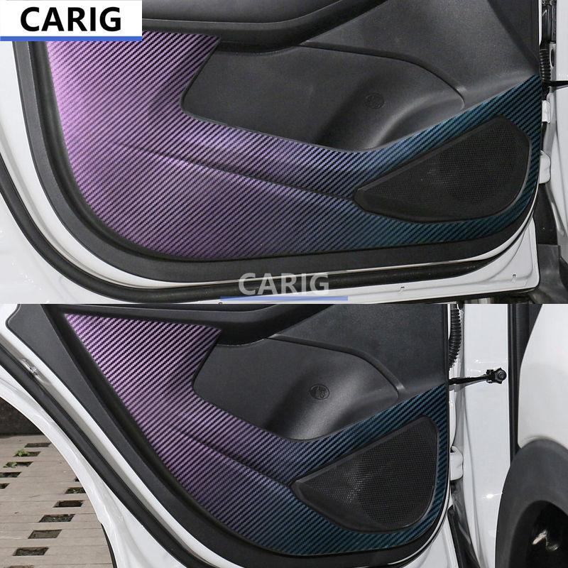 For CHANGAN CS55 PLUS 20-21 Door Anti-kick Sticker Modified Carbon Fiber Pattern Interior Car Film Accessories Modification