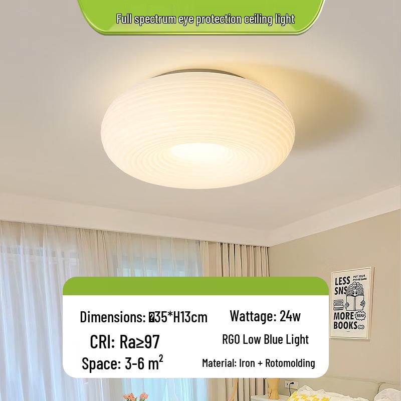 

Master Bedroom Cream Style Striped Pumpkin LED Ceiling Lamp