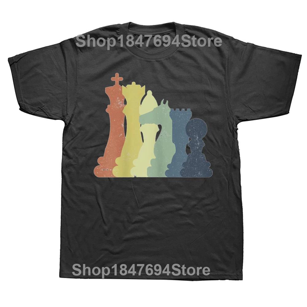 Funny Retro Chess Player T Shirts Graphic Cotton Streetwear Short Sleeve Birthday Gifts Vintage Style T-shirt Mens Clothing