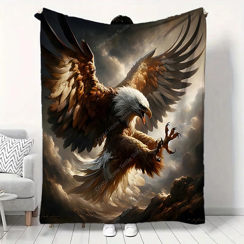 Eagle Design Soft Flannel Blankets,Keep Warm Throw Blanket Comfortable Blanket for Picnic Beds Sofa Home Bedroom Cover Kids Gift