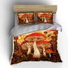 Mushroom Art Decor Set - Nature Multiple Sizes Kid'S And Adults' Bedroom Exquisite 3Pc Bedding Set, Gift
