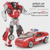 Kaiyu Alloy Transforming Fire Truck & Helicopter Toy