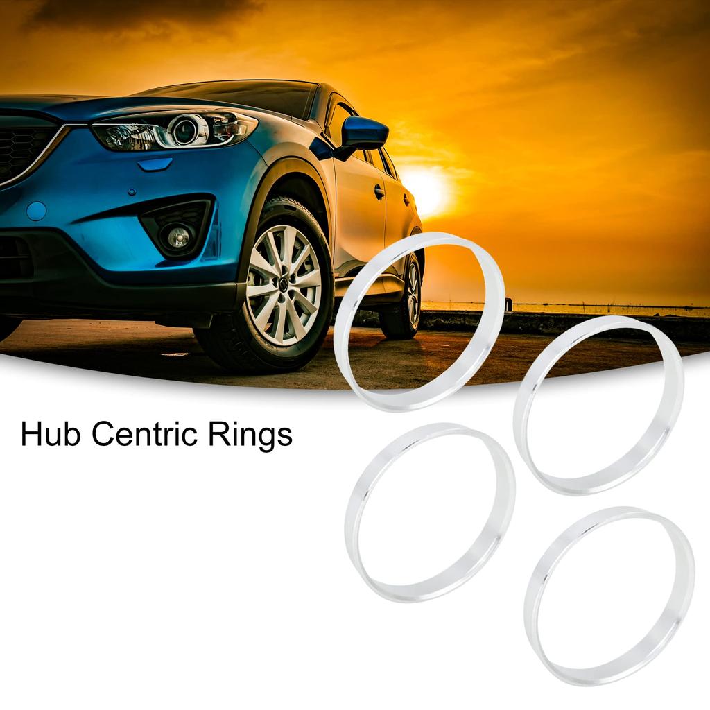 ACROPIX Hub Center Ring 66.6-64.1 Mm Silver Tone 4pcs