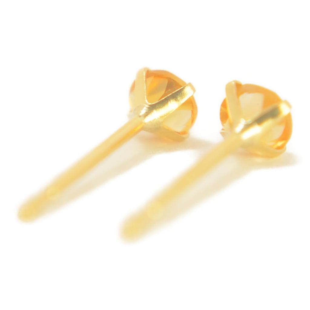K18 Natural Citrine Earrings [1 Pair (Body) Sold Separately] Citrine Earrings Yellow Gold Earrings K18 k18 K18YG k18yg 18k yokomountain