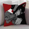 Anime Lupin The Third Soft Comfortable Pillow Case Cartoon For Sofa Living Cat Room Home Office Retro Decor Protective Cover