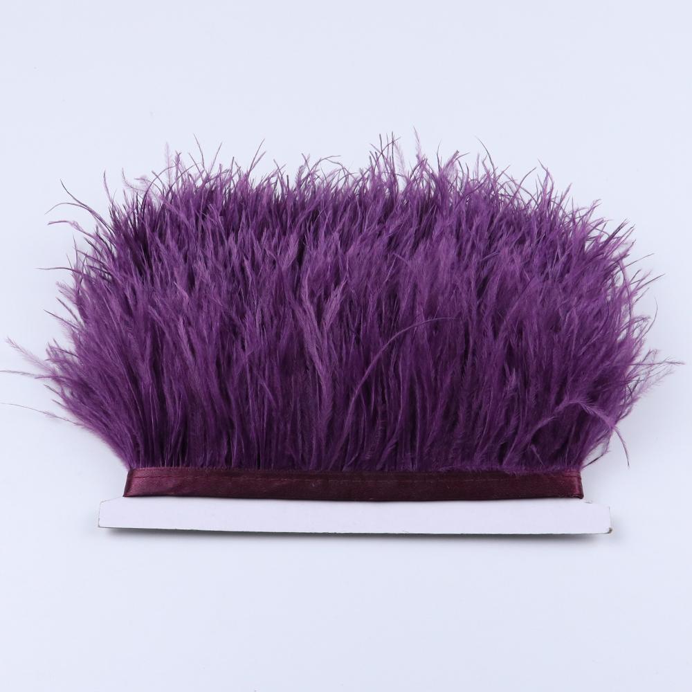Feather1 Meter Multicolor Ostrich Feathers Trimming Ribbon 8-10cm Natural Feathers for Dress Clothing Dress Decoration Sewing Crafts