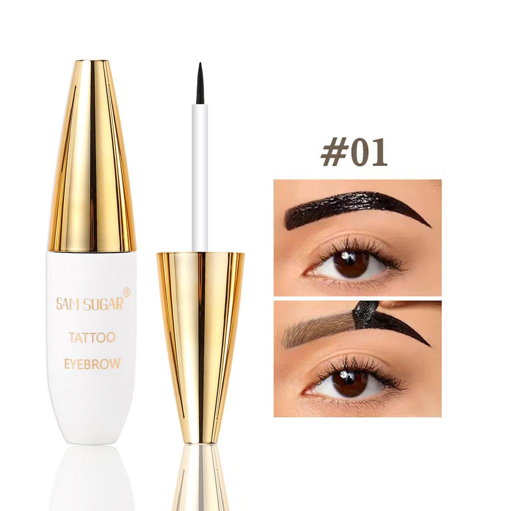 SAM SUGAR Tear-Off Eyebrow Glue Natural Dye Waterproof Lasting Fasting-Dry One-Step Coloring Tint Liquid Cosmetic Tattoo Eyebrow