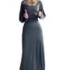 2024 Autumn Women's Solid Square Neck Slimming Long Sleeve Dress
