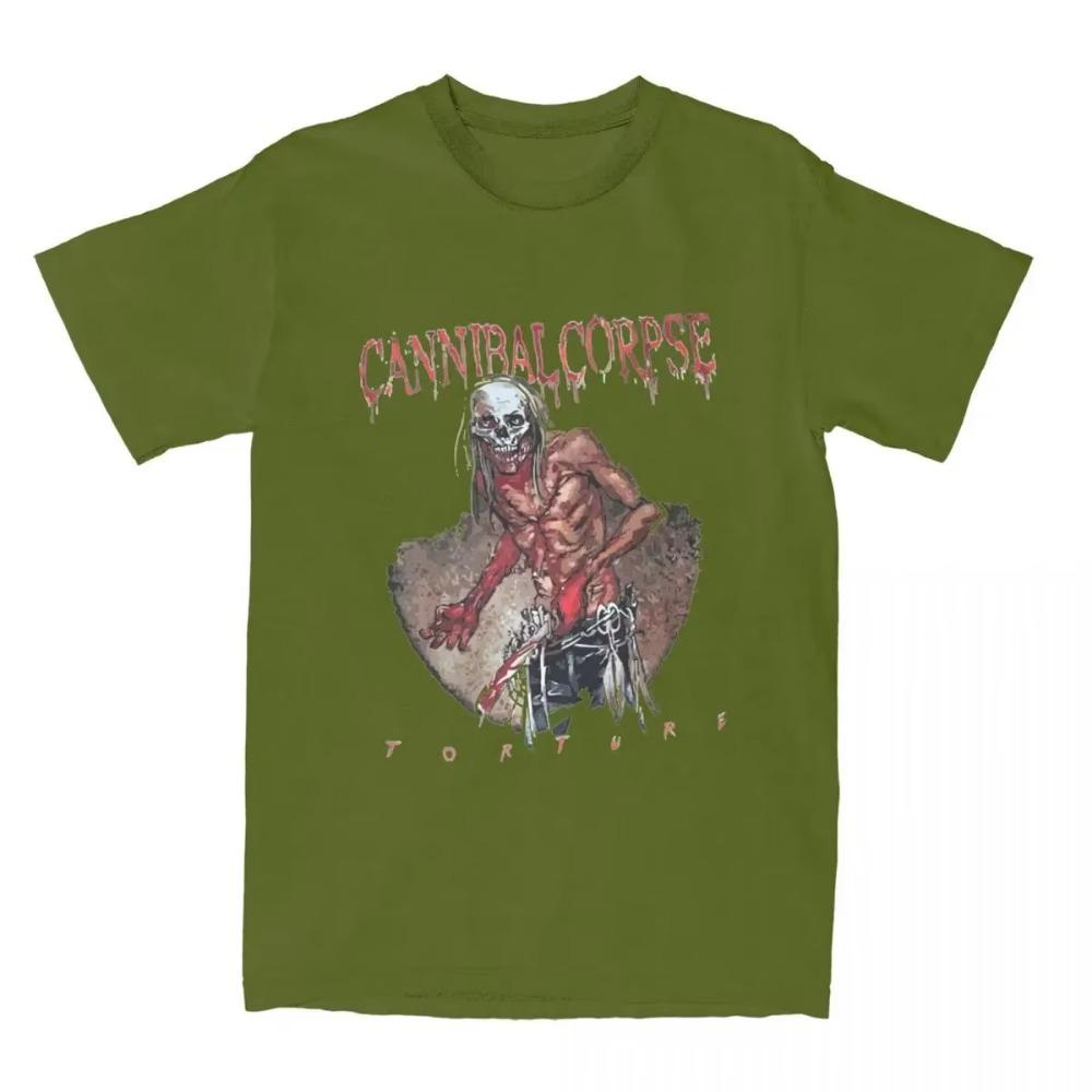 Cannibal Corpse Torture T Shirts Merch Men Women's  Vintage Tee Shirt Short Sleeve Clothing Original