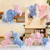 Adorable Lucky Plush Elephant Doll In Soft Blue And Pink Colors Perfect For Kids And Birthday Gifts
