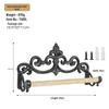 Iron Art Black Irregular Towel Ring for Hotel Bathroom