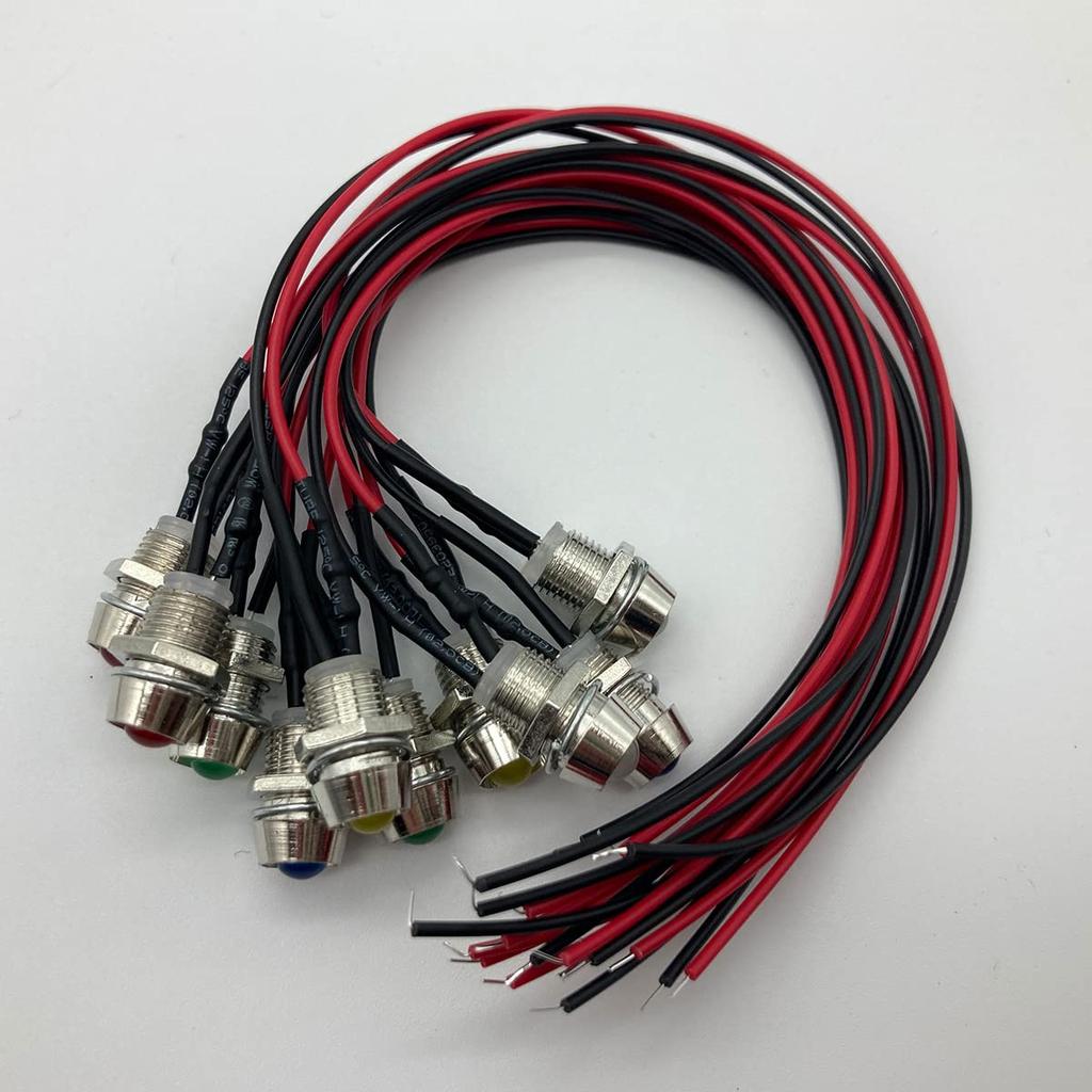 J-base LED Indicator Lamp Universal Type Bike Car Motorcycle Set of 10 DIY Bike Fidget
