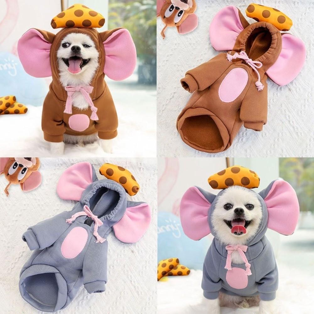 Modische Winter-Haustier-Cosplay-Kostüme Fleece Verdickt Hundekleidung Hoodies Niedlich Winddicht Haustierkleidung Katze