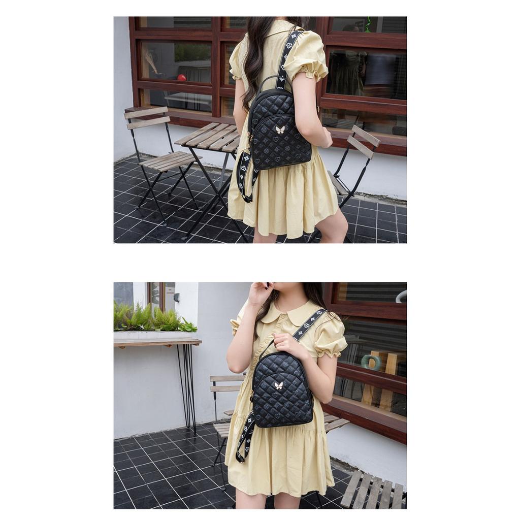 Retro Printed Shoulder Bag,Multifunctional Schoolbag Large Capacity Casual Backpacks