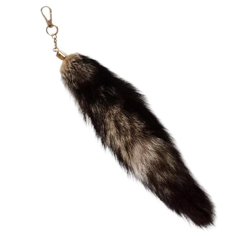 Длинный брелок-хвост животного Плюшевый брелок-хвост Держатель для ключей Брелок Подвеска Украшения Шарм для кошелька Сумки Рюкзака