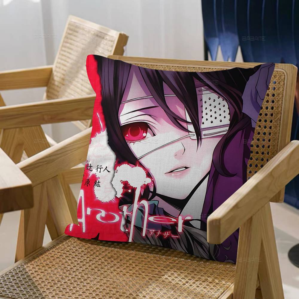 Japanese Horror Anime Another Pillowcase Toon Gift Cushion Cover Bedroom Home Sofa Chair Seat Decor Pillow Case