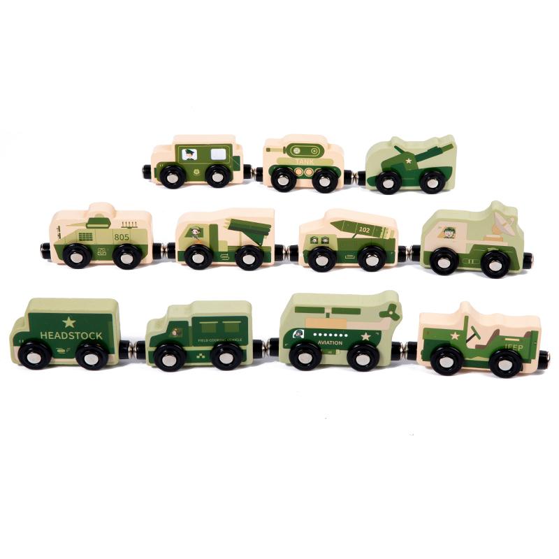 Toddler Magnetic Toys for 3-6Y  Wooden Dinosaurs Train Set Montessori Educational Toys 11PCS Trains with Numbers for Kids Gifts