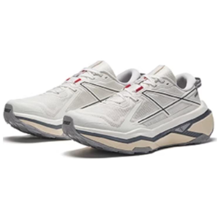 Anta Falcon 2 Comfortable Fit Fabric Shock Absorption Durable Low Top Running Shoes Women sneaker White Gray 122445502A-2