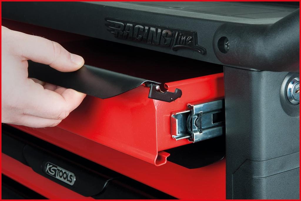 KS TOOLS RACINGline Tool Cabinet with 7 Drawers BLACK/RED 826.0007