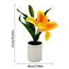 Lifelike Multicolor Lilies Artificial Flower Potted Photo Props Elegant Faux Bonsai Plastic Fake Flower Party Supplies