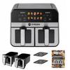 Air Fryer two chambers 9L dual 2400W air fryer dryer