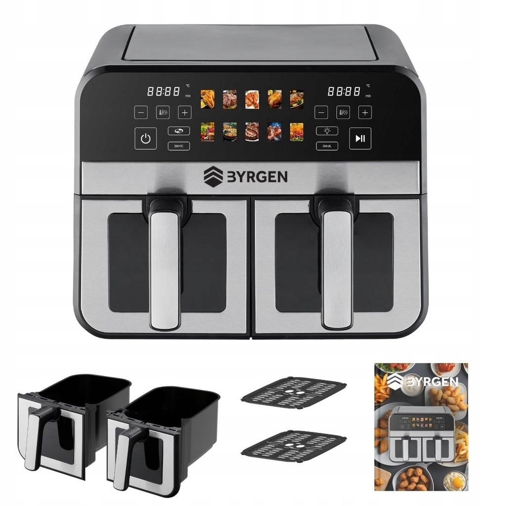 Air Fryer two chambers 9L dual 2400W air fryer dryer